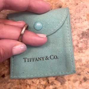 Tiffany Ruby and Silver Ring Size 6